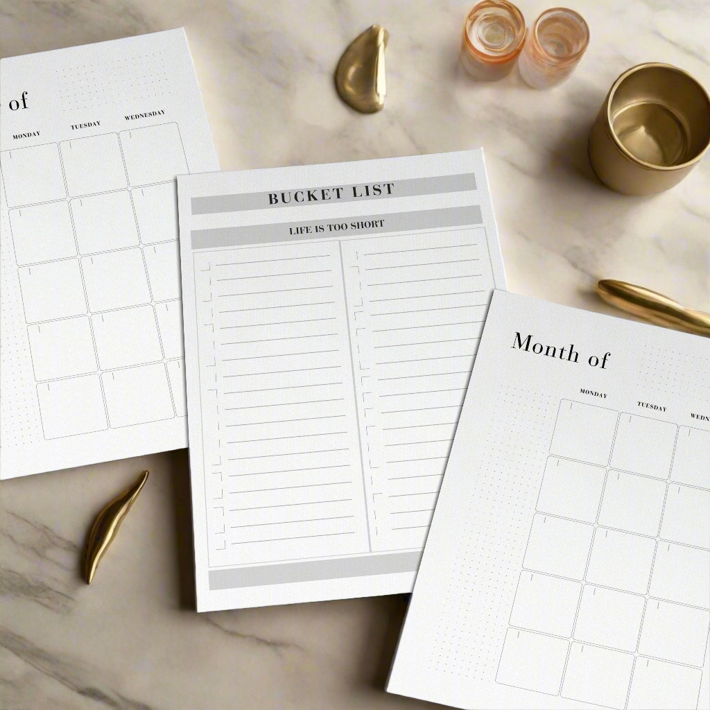 Pale Pink - Undated Yearly Planner